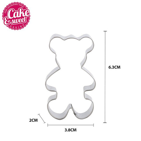 Image of Christmas Cookie Cutters Stainless Steel Cute Animal Candy Shape Biscuit Mold DIY Fondant Pastry Decorating Baking Cooking Tools