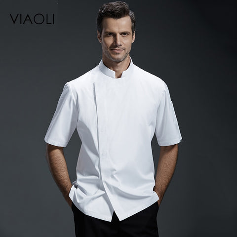 Image of Viaoli Quality Chef Working Uniform Clothing Long Sleeve Men Food Services Cooking Clothes JacketsCoat Uniform Hotel Kitchen070