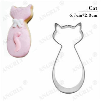 Image of Christmas Cookie Cutter Stainless Steel Cut Candy Biscuit Mold Cooking Tools Christmas Theme Metal Cutters Mould Snowflake Snowm