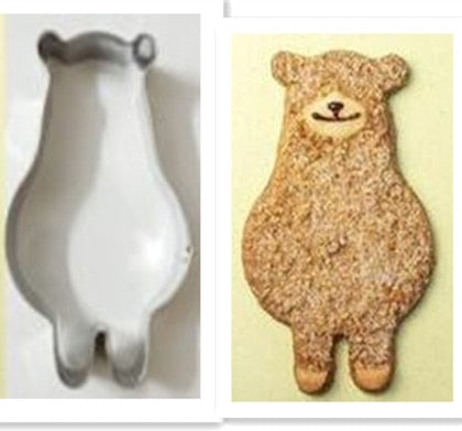 Image of Christmas Cookie Cutters Stainless Steel Cute Animal Candy Shape Biscuit Mold DIY Fondant Pastry Decorating Baking Cooking Tools