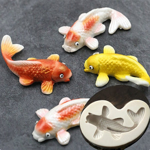 Aouke Fish shape silicone Mold chocolate cake fondant clay mold kitchen cooking decoration cake tool