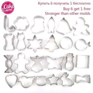 Christmas Cookie Cutters Stainless Steel Cute Animal Candy Shape Biscuit Mold DIY Fondant Pastry Decorating Baking Cooking Tools