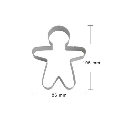 Image of Christmas Cookie Cutters Stainless Steel Cute Animal Candy Shape Biscuit Mold DIY Fondant Pastry Decorating Baking Cooking Tools