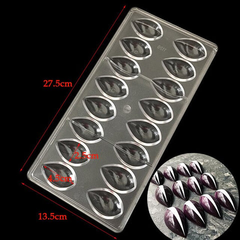 Image of 3D Lotus Shape Polycarbonate Chocolate Mold, kitche bakeware candy mold Cake Candy PC Chocolate Mould Baking Pastry Tools