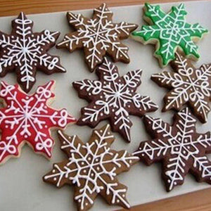 New 1pc DIY Cooking Tools Stainless Steel Snowflake Shape Christmas New Year Cookie Cutter Bakery And Pastry Tools Fondant Mold