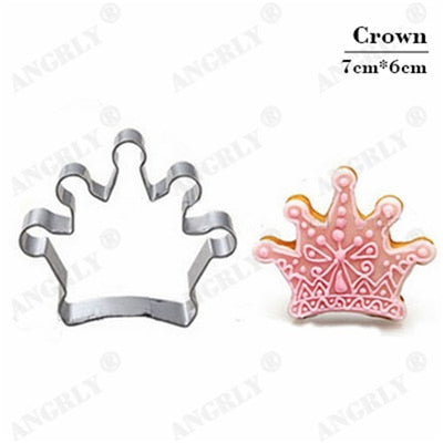 Image of Christmas Cookie Cutter Stainless Steel Cut Candy Biscuit Mold Cooking Tools Christmas Theme Metal Cutters Mould Snowflake Snowm