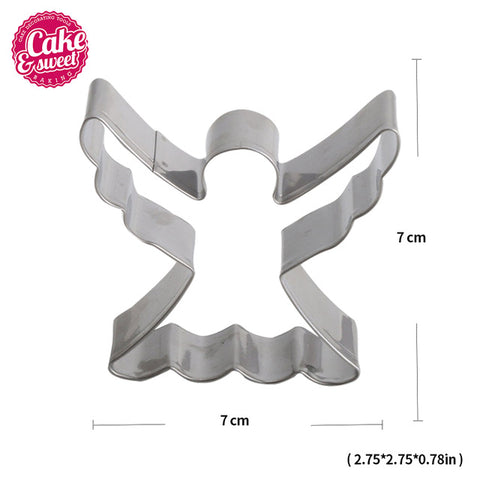 Image of Christmas Cookie Cutters Stainless Steel Cute Animal Candy Shape Biscuit Mold DIY Fondant Pastry Decorating Baking Cooking Tools