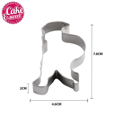 Image of Christmas Cookie Cutters Stainless Steel Cute Animal Candy Shape Biscuit Mold DIY Fondant Pastry Decorating Baking Cooking Tools